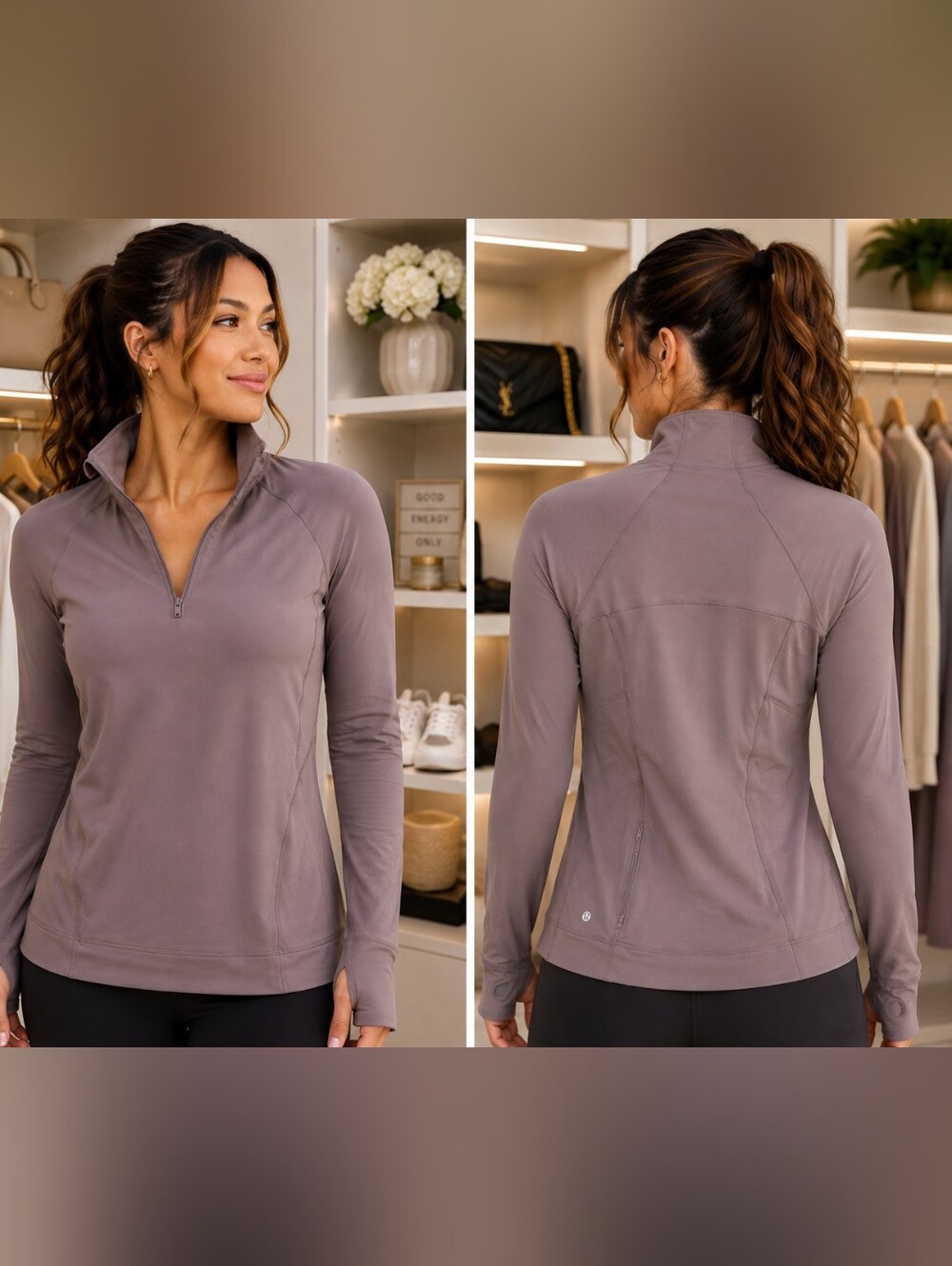 Lululemon Outrun The Elements Lavender Half-Zip Pullover | Size 6